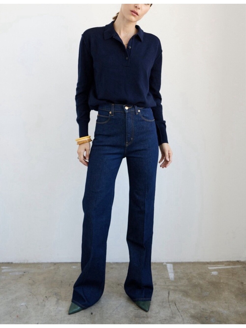 Jamie Haller The Crease Denim Jeans Raw Rinse Dark Wash Size 24 NWT